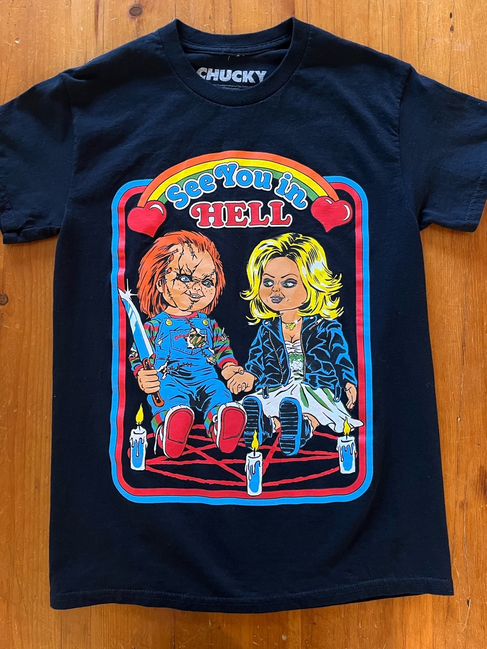 See You In Hell Graphic Tee with Chucky and Bride Artwork - Picture 2 of 4